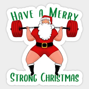 Squat Santa Training Squats with Santa for Lifting lovers Gym design Sticker